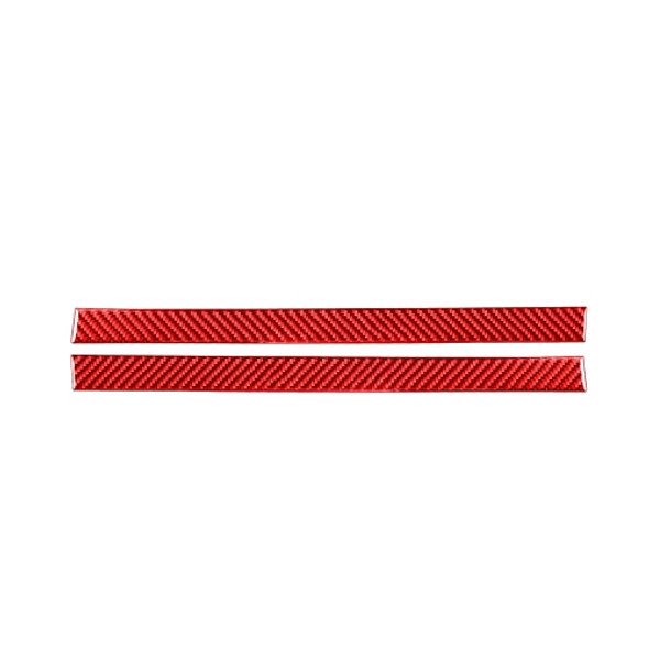 2 PCS / Set Carbon Fiber Car Rearview Mirror Anti Chafing Strip Decorative Sticker for Toyota Tundra 2014-2018,Left and Right Drive Universal(Red)