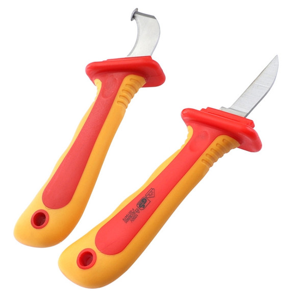 Resistant High Voltage Anti-Magnetic Insulated Plastic Tool, Style: Electrician Straight Knife