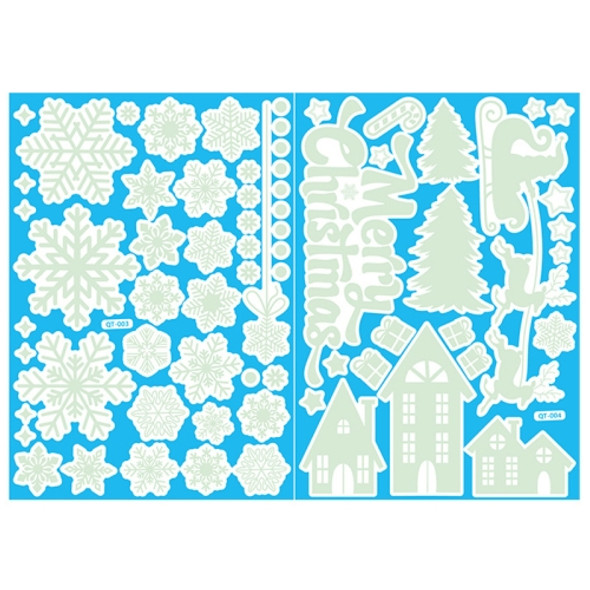 3 Sets Christmas Decoration Luminous Stickers Window Glass Wall Stickers(QT003-004 Static)