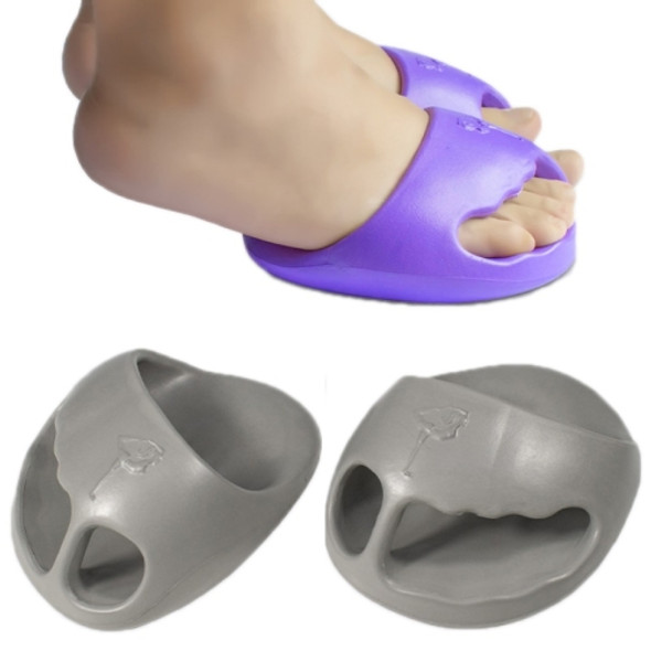 Stovepipe Pelvic Forward Correction Half Palm Slippers Massage Buttocks Yoga Shoes, Size: 14.5x10.5cm(Dark Gray)