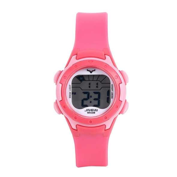 JNEW 9688-6 Children Multi-Function Colorful Backlight Waterproof Sports Electronic Watch(Rose Red)