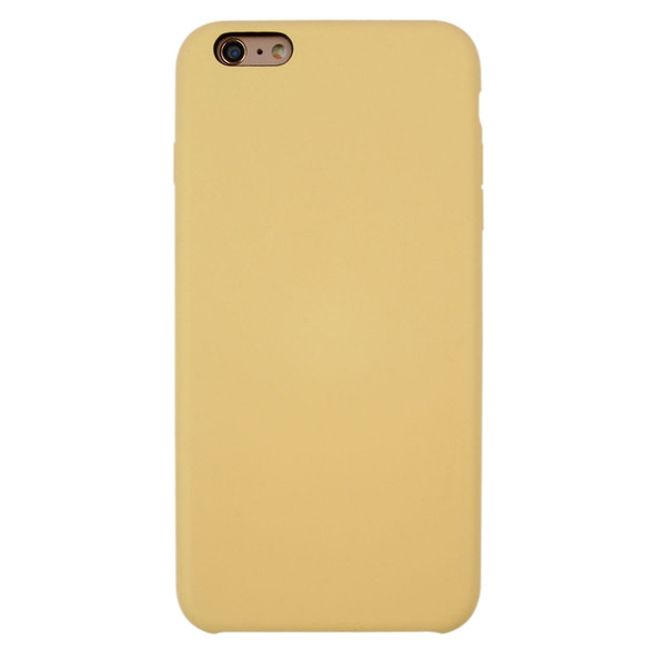 For iPhone 6 & 6s Pure Color Liquid Silicone + PC Protective Back Cover Case(Yellow)