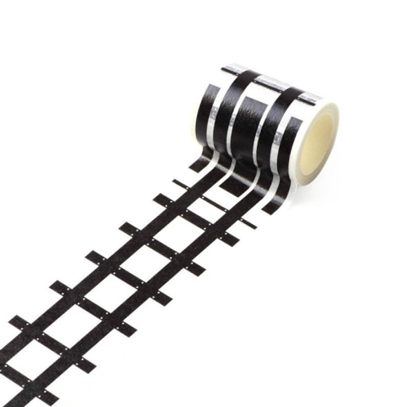 Kids Toy Car Road Adhesive Tape Removable Play Room DIY Track Floor Sticker, Style:Railway