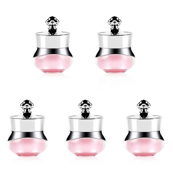 5 PCS Acrylic Travel Containers with Hard Sealed Lids Suitable for Face Hand Body Cream, 5ml(Pink)