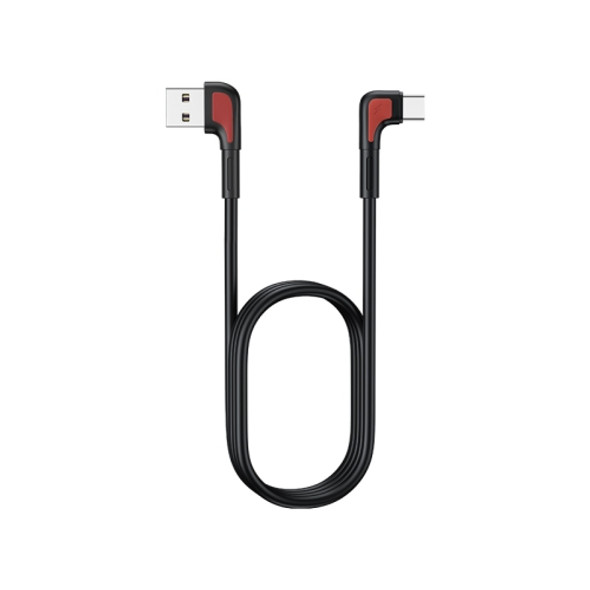 REMAX RC-181a 5A Type-C / USB-C Elbow Head Design Fast Charging Data Cable, Length: 1m(Black)