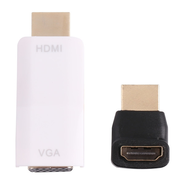 Full HD 1080P HDMI to VGA + Audio Converter Adapter for Laptop / STB / DVD / HDTV (With HDMI Female to Male Adapter)