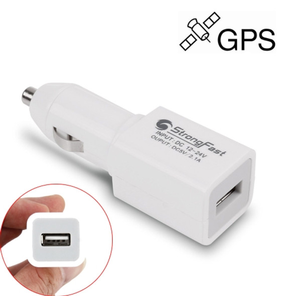 EASYWAY Quick-charge USB Port Car Locator Car Charger GPRS Tracker for iPhone / iPad series, PSP, MP3 / MP4,Pocket PC PDA(White)