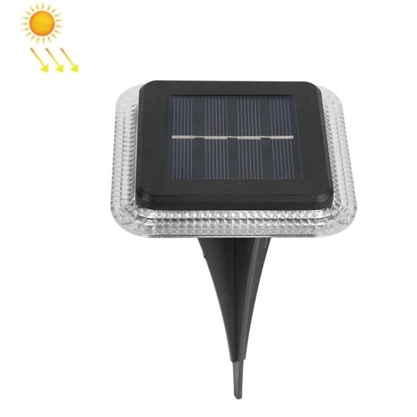 8 LED Solar Outdoor Waterproof Transparent Buried Light(Square-Warm Light)