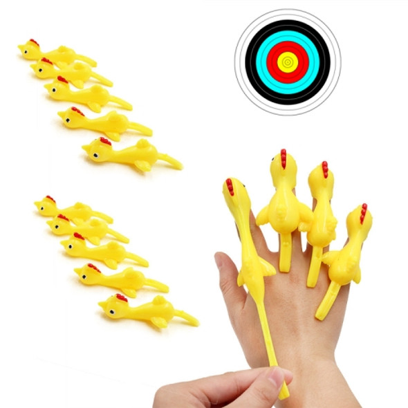 40 PCS Stretching Finger Ejection Turkey Sticky Tricky Toy(Yellow)