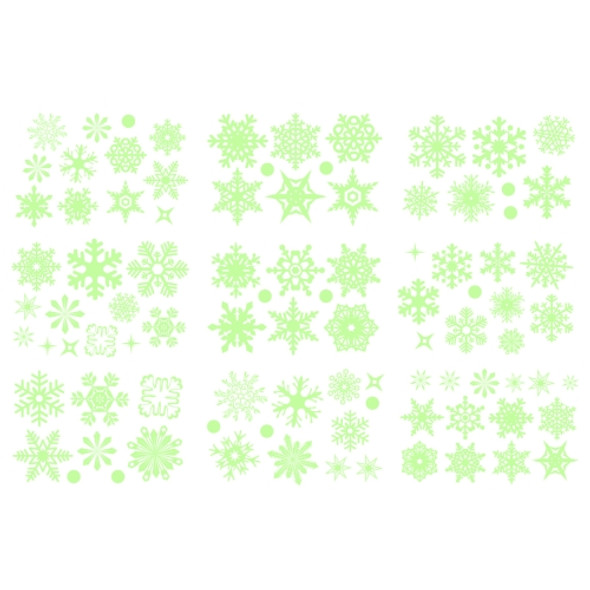 9 PCS / Pack Luminous Snowflake Christmas Wall Sticker(AB-1-131)