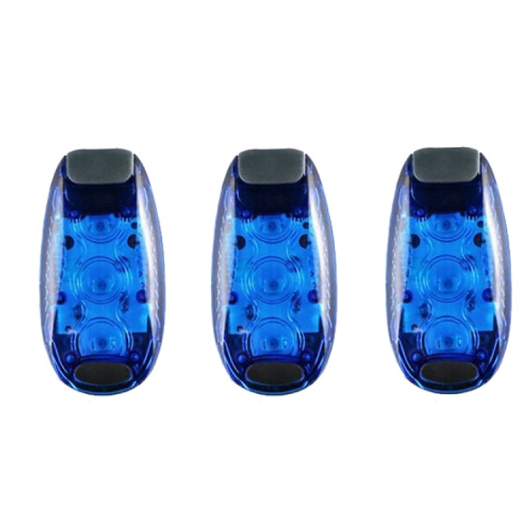 3 PCS Outdoor Cycling Night Running Warm Light Bicycle Tail Light, Colour: 5 LED Blue