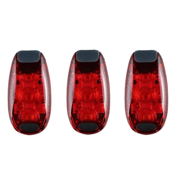 3 PCS Outdoor Cycling Night Running Warm Light Bicycle Tail Light, Colour: 5 LED Red