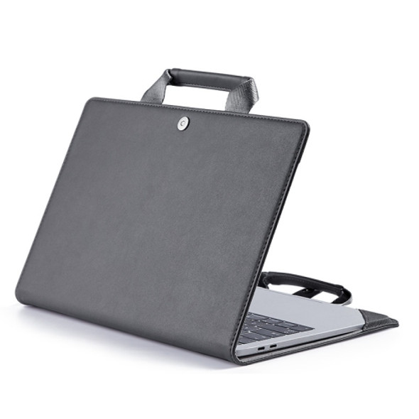 Book Style Laptop Protective Case Handbag For Macbook 15 inch(Grey)