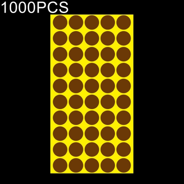 1000 PCS Round Shape Self-adhesive Colorful Mark Sticker Mark Label (Coffee)