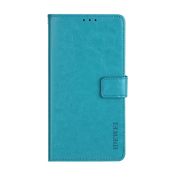 For Meizu 18x idewei Crazy Horse Texture Leather Case with Holder & Card Slots & Wallet(Sky Blue)