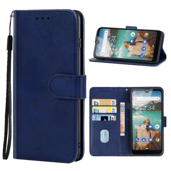 Leather Phone Case For Cubot R19(Blue)