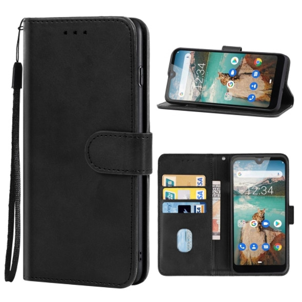 Leather Phone Case For Cubot R19(Black)