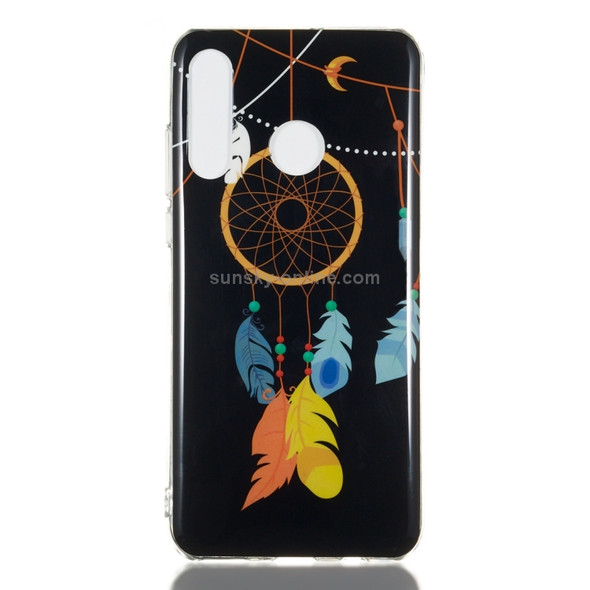 Feather Wind Chime Pattern Noctilucent TPU Soft Case for Huawei P30 Lite