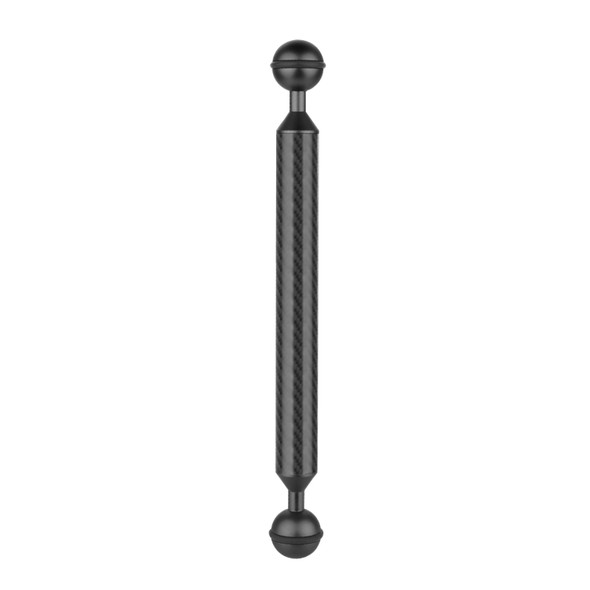 PULUZ  9 inch 22.8cm Length 20.8mm Diameter Dual Balls Carbon Fiber Floating Arm, Ball Diameter: 25mm(Black)