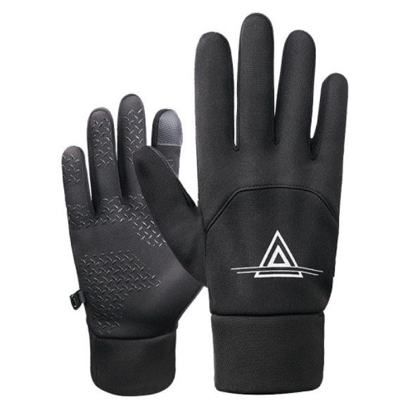 Autumn Winter Waterproof Warm Cycling Gloves, Style: 176 Palm Ripple(XL)