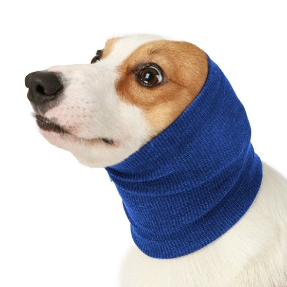 Dog Comforting Headgear Pet Scare Prevention Headscarf, Specification: L(Blue)