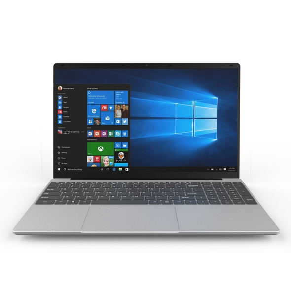 CENAVA F152 Notebook, 15.6 inch, 12GB+256GB, Fingerprint Unlock, Windows 10 Intel Celeron J4105 Quad Core 1.5-2.5GHz, Support TF Card & Bluetooth & WiFi & HDMI, US Plug(Silver)