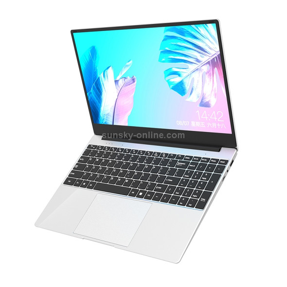 HONGSAMDE HSDQ156 Ultrabook, 15.6 inch, 8GB+256GB, Windows 10 Intel Celeron J3455 Quad Core Up to 2.5GHz, Support TF Card & Bluetooth & Dual WiFi & Mini HDMI, US Plug(Silver)