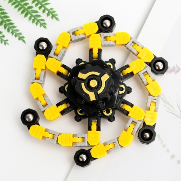 4 PCS Deformation Robot Fingertip Mechanical Top Toy For Children Yellow (Colorful  Box)