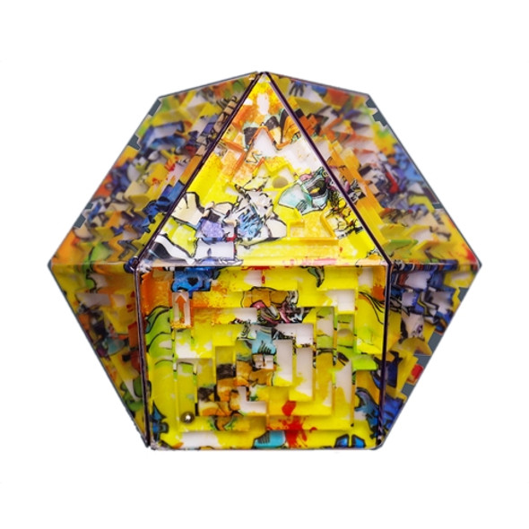 3D Labyrinth Cube Educational Toys,Style: Fourteen Face  - Art