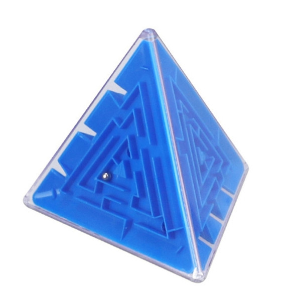 3D Labyrinth Cube Educational Toys,Style: Tetrahedron - Blue