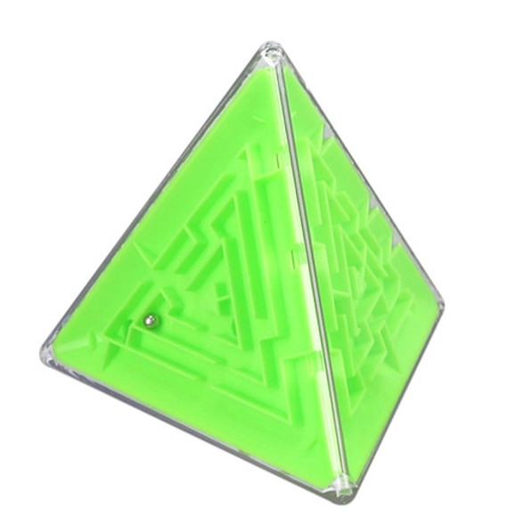 3D Labyrinth Cube Educational Toys,Style: Tetrahedron - Green
