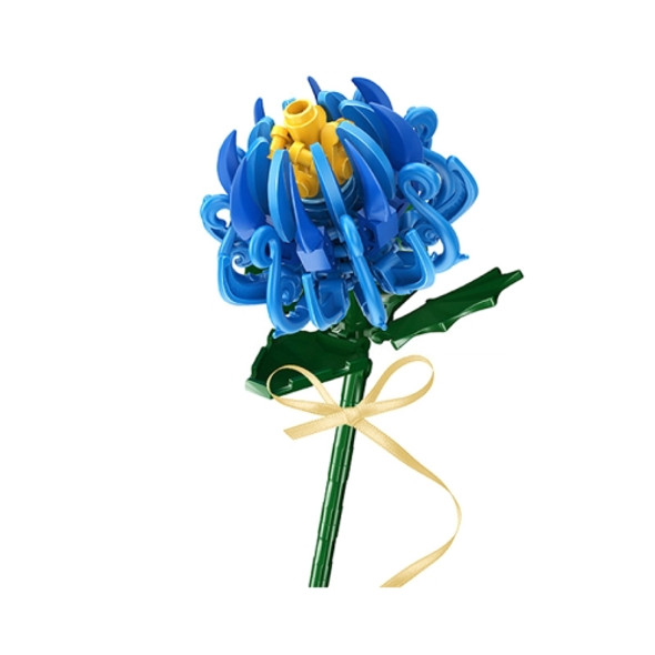 SEMBO Small Particle Simulation Flower Assembled Building Blocks(Chrysanthemum-Blue)