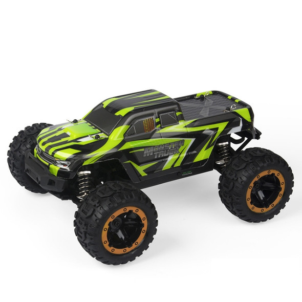 SG-1601 Brushless Version 2.4G Remote Control Competitive Bigfoot Off-road Vehicle 1:16 Sturdy and Playable Four-wheel Drive Toy Car Model with LED Headlights & Head-up Wheels (Green)