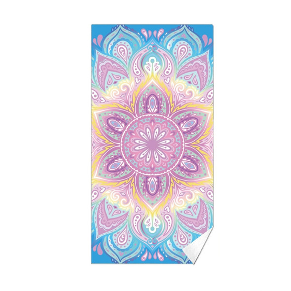 Double-Faced Velvet Quick-Drying Beach Towel Printed Microfiber Beach Swimming Towel, Size: 160 x 80cm(Camellia Flower)