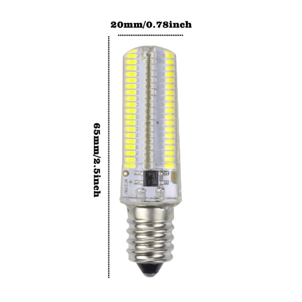 YWXLight 6PCS E12 7W AC 220-240V 152LEDs SMD 3014 Energy-saving LED Silicone Lamp (Cold White)