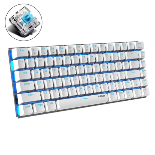 Ajazz AK33 Laptop Computer Gaming Mechanical Keyboard (White Blue Shaft)