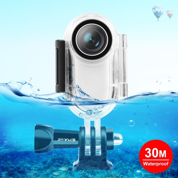 PULUZ 30m Underwater Waterproof Housing Protective Case for Insta360 GO 2, with Base Adapter & Screw (Transparent)