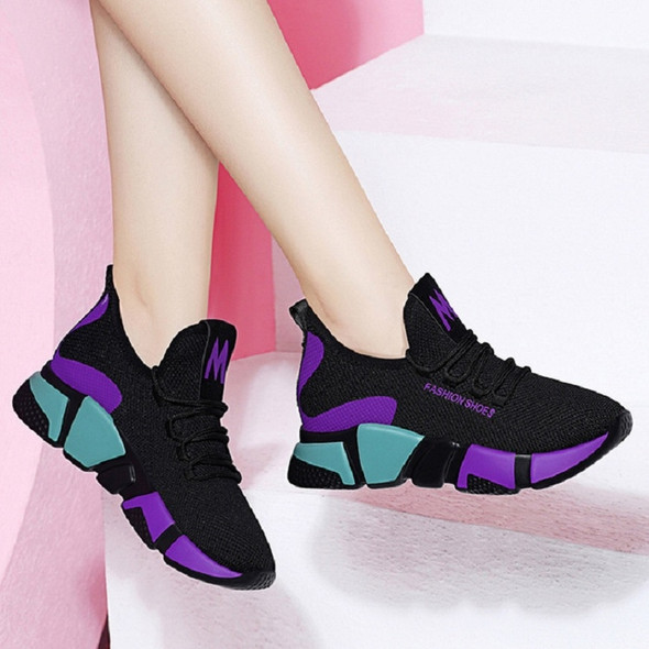 Women Shoes Wild Cloth Sneakers, Size:35(Purple)