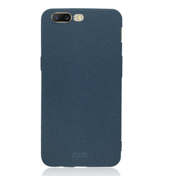 MOFI for OnePlus 5 TPU Silicone Soft Forsted Back Protective Case Cover (Blue)