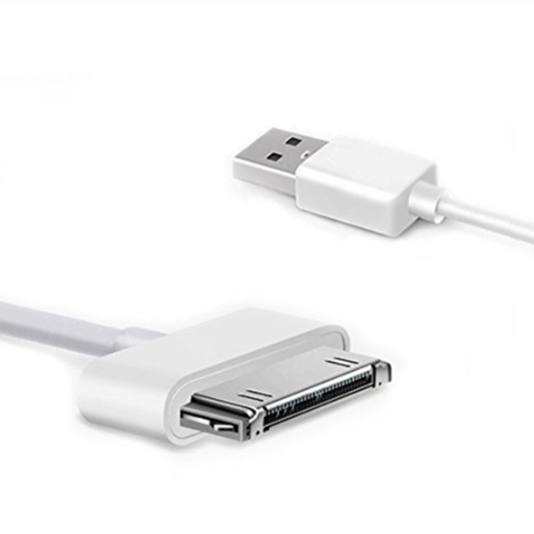 USB Cable for New iPad (iPad 3) / iPad 2/ iPad, iPhone 4 & 4S, iPhone 3GS/3G, iPod touch, Length: 1m(White)