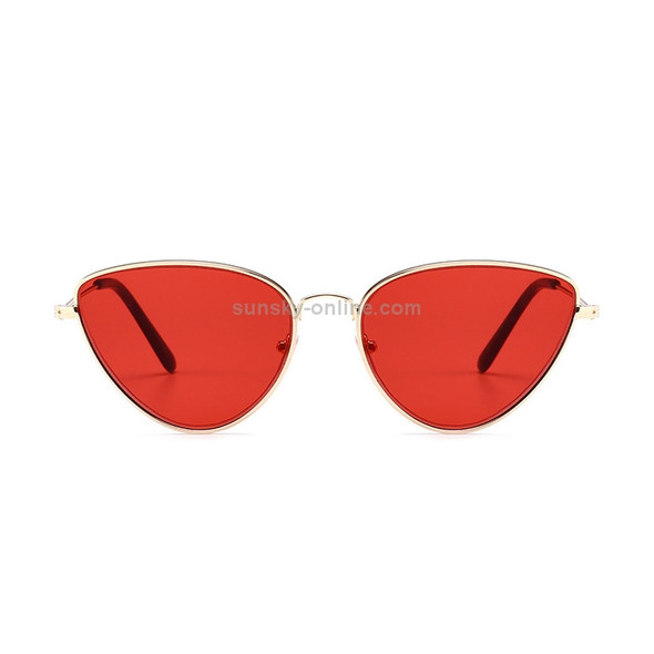 Cat Eye Sunglasses Current Trigonal Light coloured Lens Sunglasses(Red)