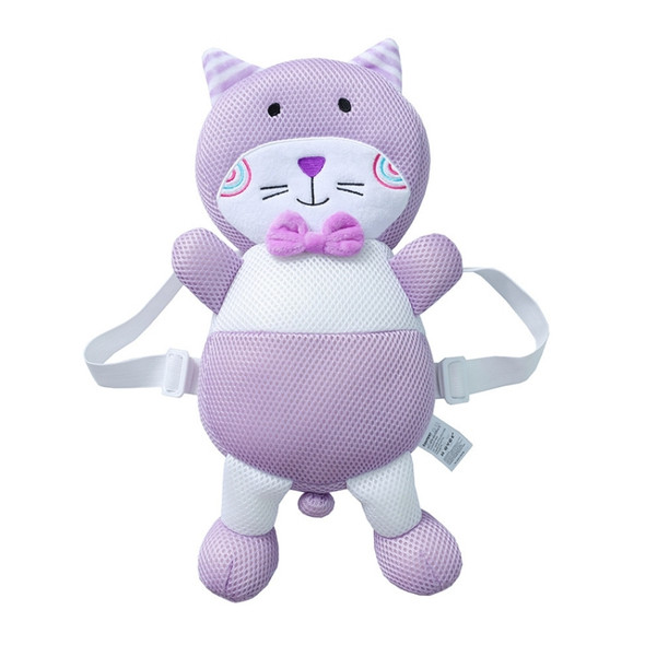 Breathable Purple Cat Pattern Shockproof Head Pad for Baby Children Waliking