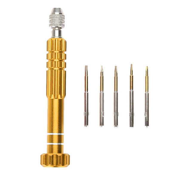 5 in 1 Gold Series Screwdriver Sets for iPhone 5 & 5S & 5C / iPhone 4 & 4S (T5 / T6 / 1.2 / 1.5 / 0.8)