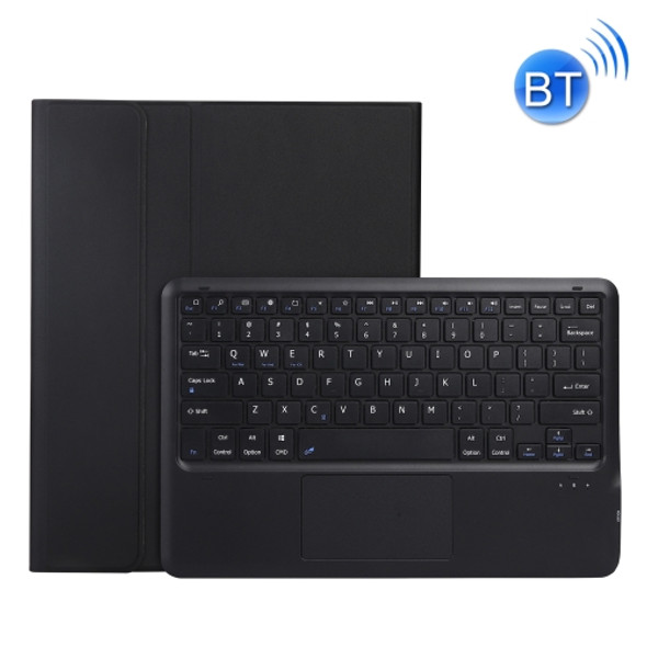 A12B-A Ultra-thin ABS Detachable Bluetooth Keyboard Tablet Case with Touchpad & Pen Slot & Holder for iPad Pro 12.9 2021 / 2020 / 2018 (Black)