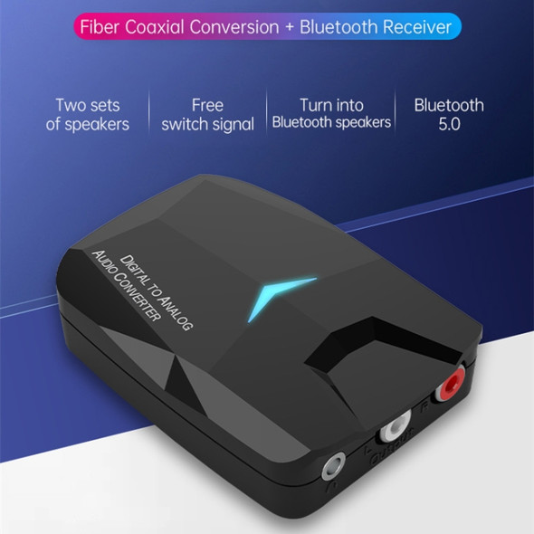 M24 Bluetooth 5.0 Audio Receiver Fiber / Coaxial / AUX Audio Adapter