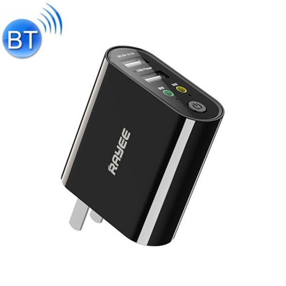 RAYEE K8 Bluetooth 5.0 Audio Receiver & Transmitter 2 in 1 Adapter Support 2.1A Fast Charge U Disk, US Plug