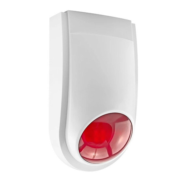 Outdoor Siren with Red Flashlight (PA-100), Can be used 1.2A 12V as a Backup Battery (not include)