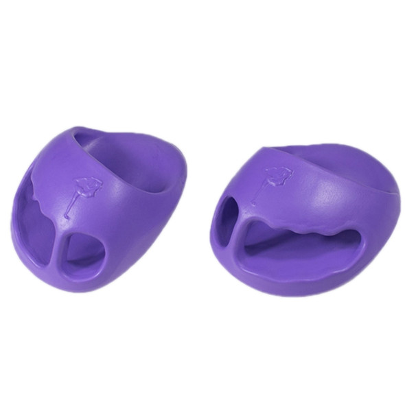Stovepipe Pelvic Forward Correction Half Palm Slippers Massage Buttocks Yoga Shoes, Size: 14.5x10.5cm(Crystal Purple)