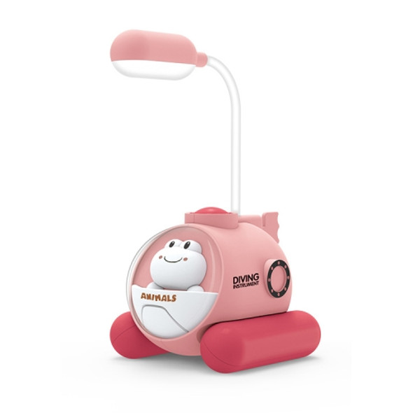 Cartoon Submarine Frog Mini Table Lamp(Pink)