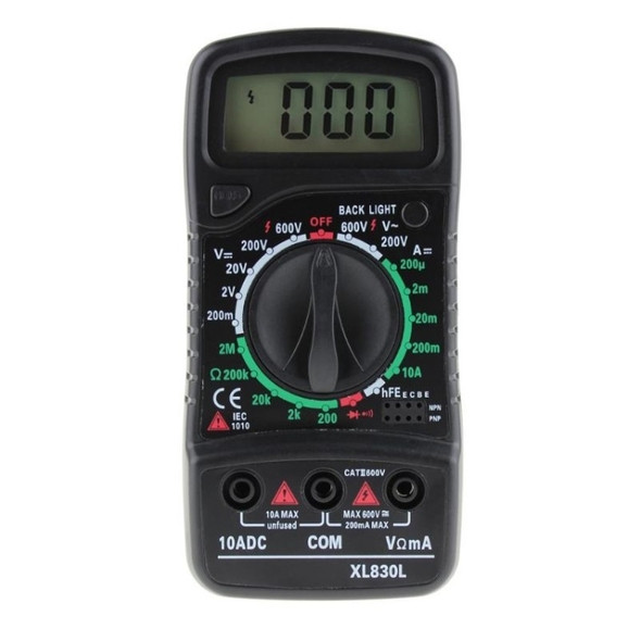 ANENG XL830L Multi-Function Digital Display High-Precision Digital Multimeter, Specification: Standard+10A Extra Tip Pen(Black)